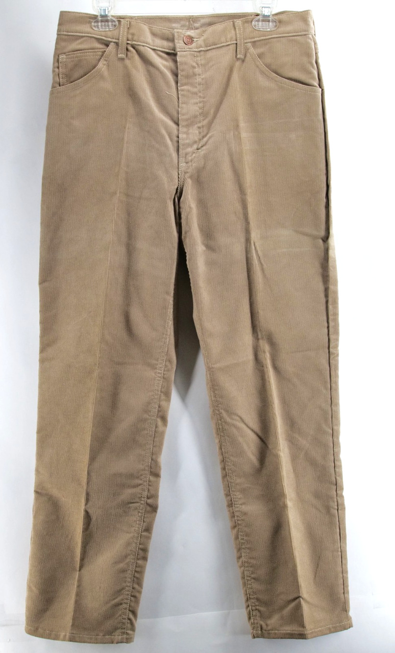 NWT Vintage Sears Roebucks Corduroy Pants Mens 34x30 Light Brown